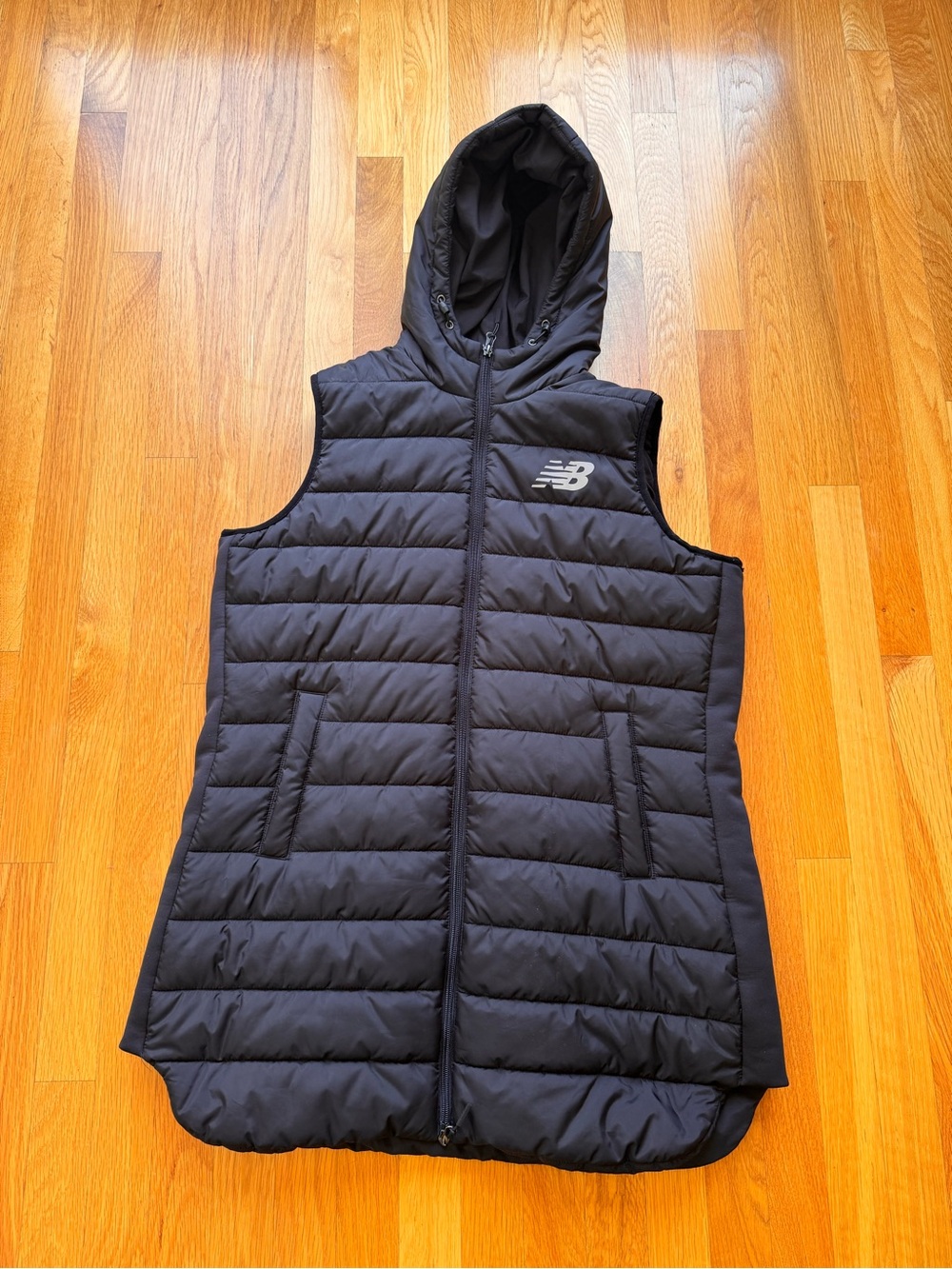 New Balance Hooded Puffer Vest Black Size L